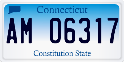 CT license plate AM06317