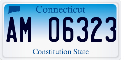 CT license plate AM06323