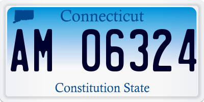 CT license plate AM06324