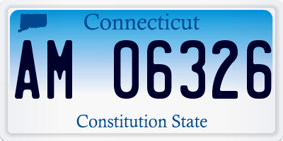 CT license plate AM06326