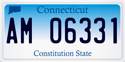 CT license plate AM06331