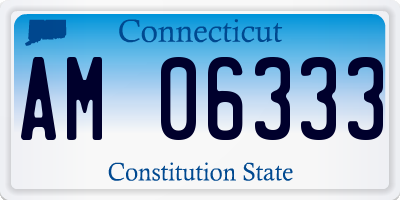 CT license plate AM06333