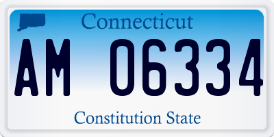 CT license plate AM06334