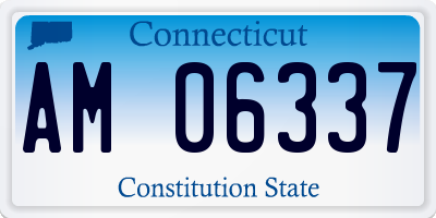 CT license plate AM06337
