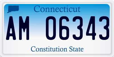CT license plate AM06343