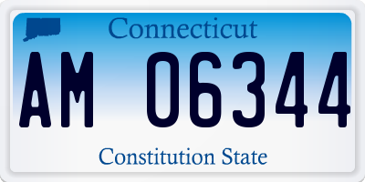 CT license plate AM06344