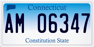 CT license plate AM06347