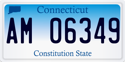 CT license plate AM06349