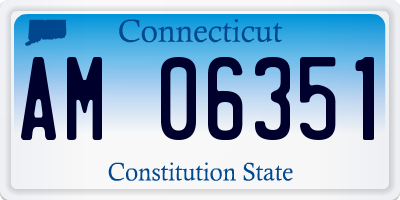 CT license plate AM06351