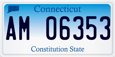 CT license plate AM06353