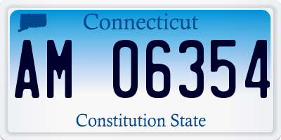 CT license plate AM06354