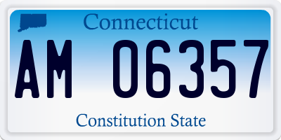 CT license plate AM06357