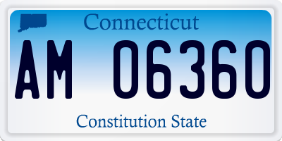 CT license plate AM06360