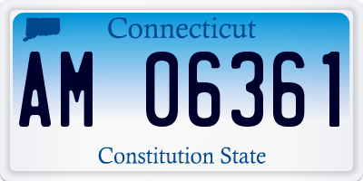 CT license plate AM06361