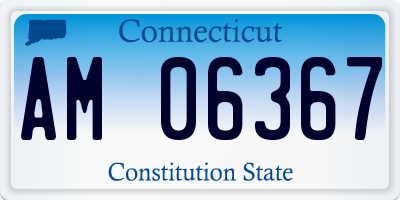 CT license plate AM06367