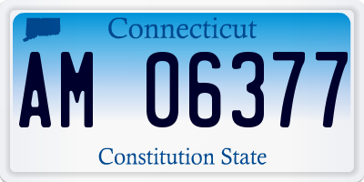 CT license plate AM06377