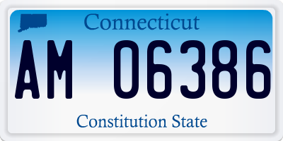 CT license plate AM06386