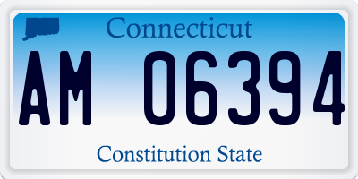 CT license plate AM06394