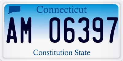 CT license plate AM06397