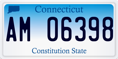 CT license plate AM06398