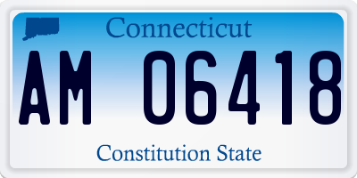 CT license plate AM06418