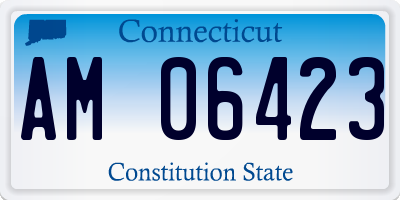 CT license plate AM06423