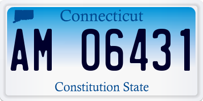 CT license plate AM06431