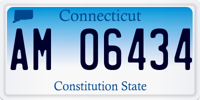 CT license plate AM06434