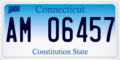 CT license plate AM06457