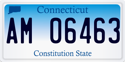 CT license plate AM06463
