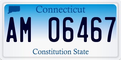CT license plate AM06467