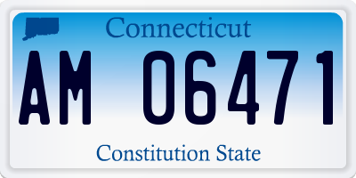CT license plate AM06471