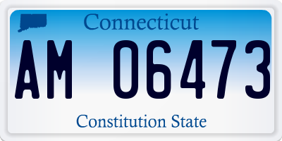 CT license plate AM06473