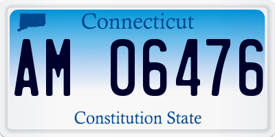 CT license plate AM06476