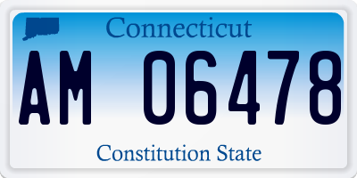 CT license plate AM06478
