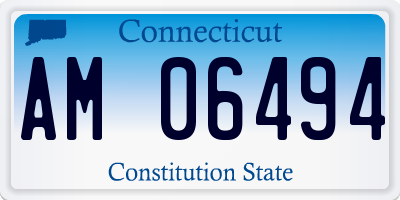 CT license plate AM06494