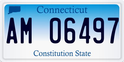 CT license plate AM06497