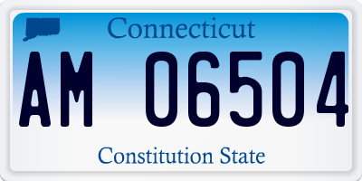 CT license plate AM06504