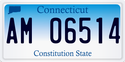 CT license plate AM06514