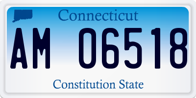 CT license plate AM06518