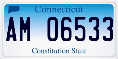CT license plate AM06533