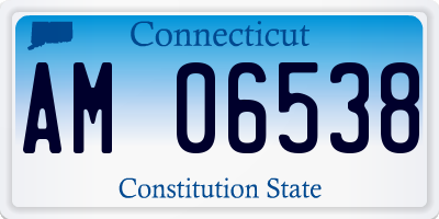 CT license plate AM06538