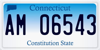 CT license plate AM06543