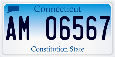 CT license plate AM06567