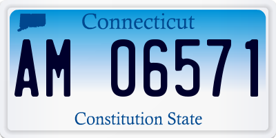 CT license plate AM06571