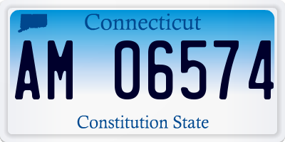 CT license plate AM06574