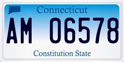 CT license plate AM06578