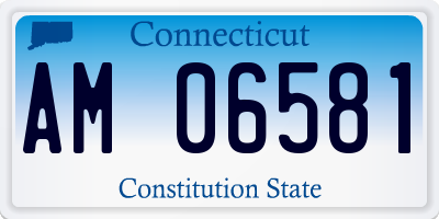 CT license plate AM06581