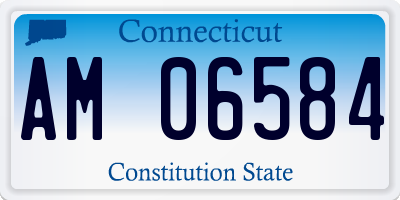 CT license plate AM06584