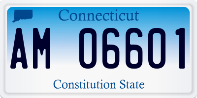 CT license plate AM06601